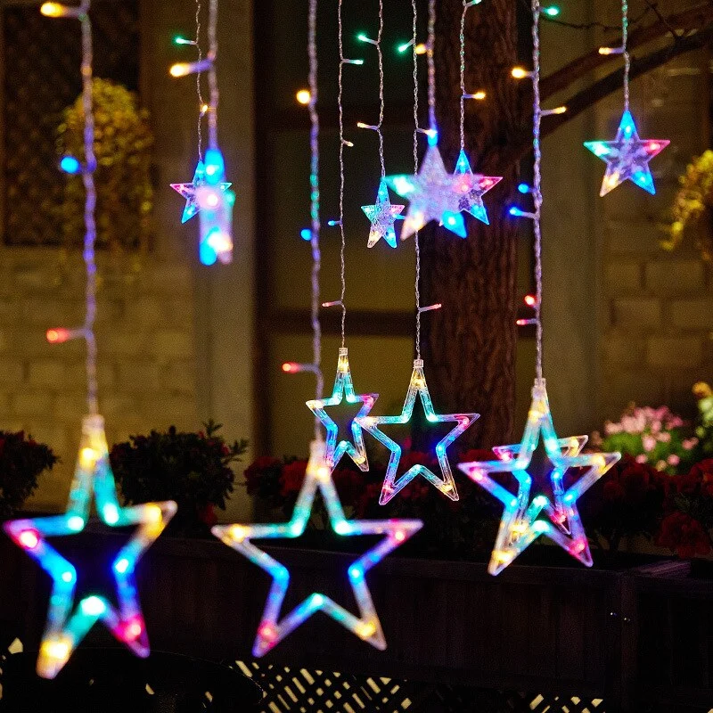 Brehn | Solar Moon Star Lampe LED Lichterkette Dekoration
