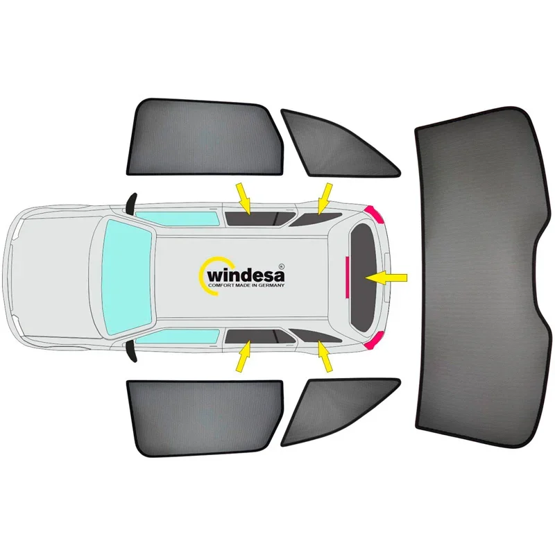 SunClip, Sonnenschutz & Sichtschutz, passt für BMW 5-Series G31 Touring (2017-2023)