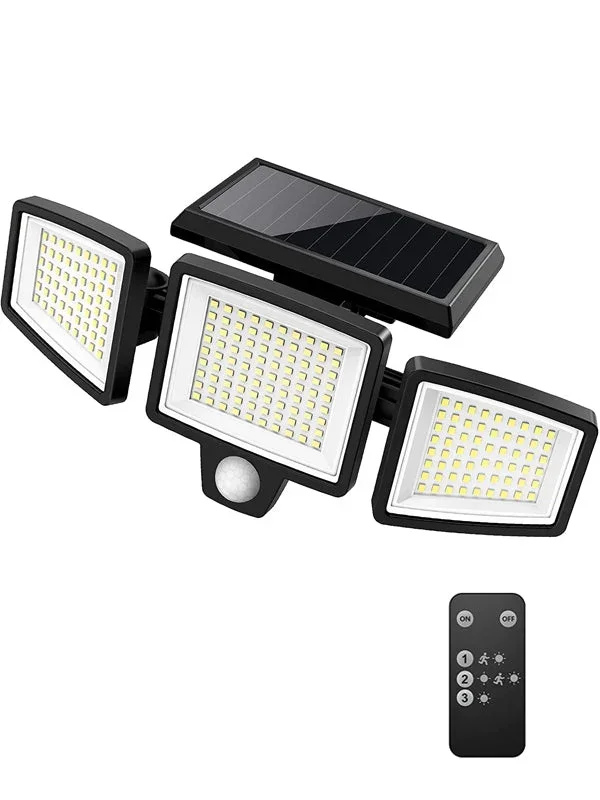 Solarbetriebene Sicherheitsleuchte mit Bewegungsmelder – LED Außenstrahler für Haus und Garten | Brehn