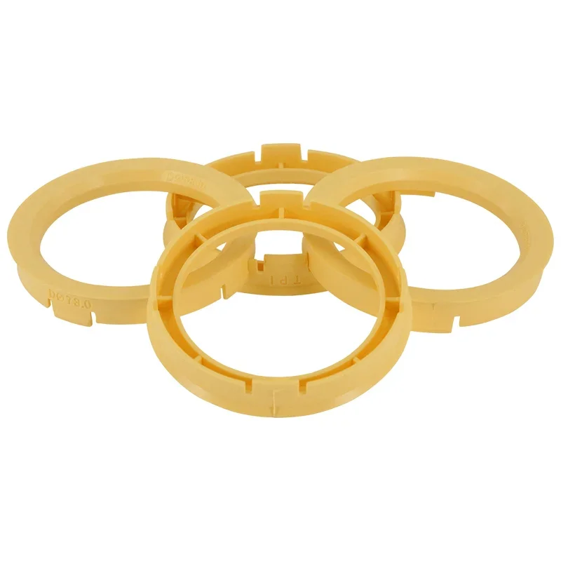 TPI, Satz Radnaben-Zentrierringe - 70.1->54.1mm - Gelb, Nylon