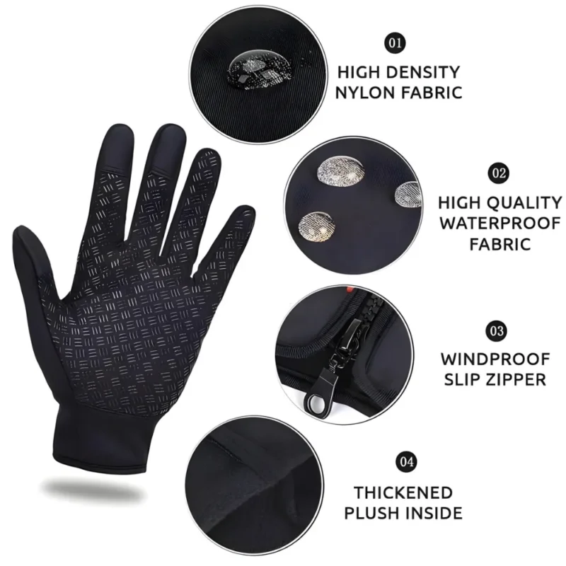 Wasserdichte Winter-Thermohandschuhe, winddicht