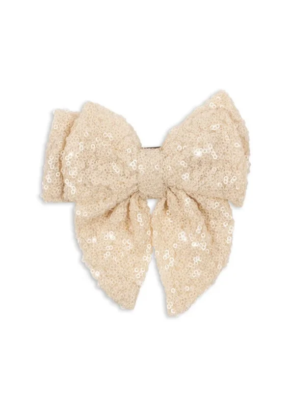 Aries Sequin Bow Haarclip White Smoke koop je bij Babywinkel
