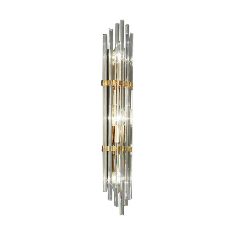 B-Ware Austrolux Wandleuchte Wandlampe Ontario Leuchte 60 Cm Gold Transparent Glas - 9008447239572