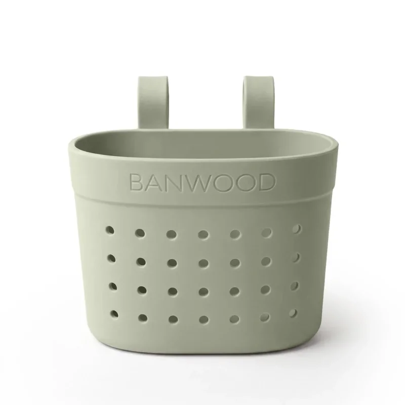Banwood Kinderstep- en Fietsmandje Pin & Ride Olive koop je bij Babywinkel