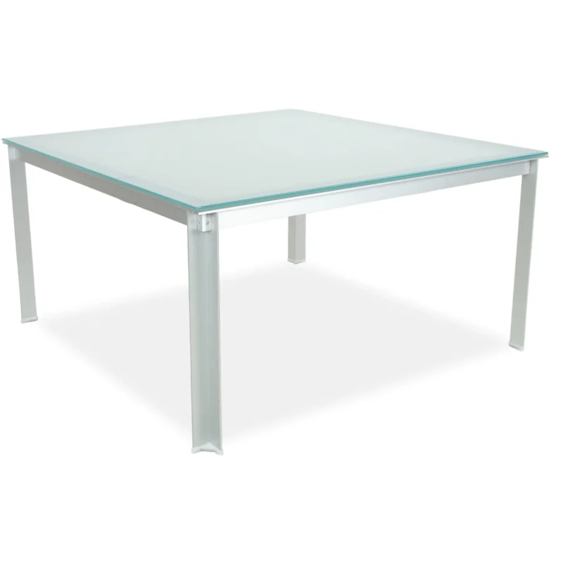B&B Italia Atavola Glas Satiniert Esstisch Silber
