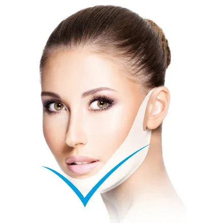 CNC aesthetic world Kinnmaske V-line – ist in der Lage, erschlaffte Hautpartien im Bereich der Wangen und des Kinns sichtbar anzuheben, zu straffen und aufzupolstern., 4St.