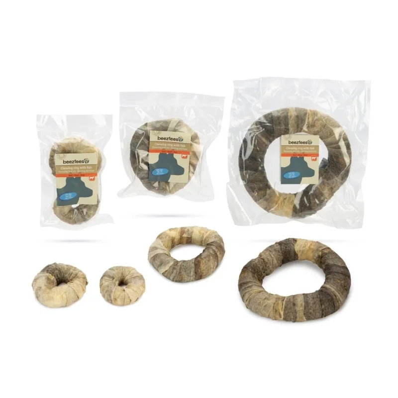 Beeztees Rinderhaut Kauring mit Fisch