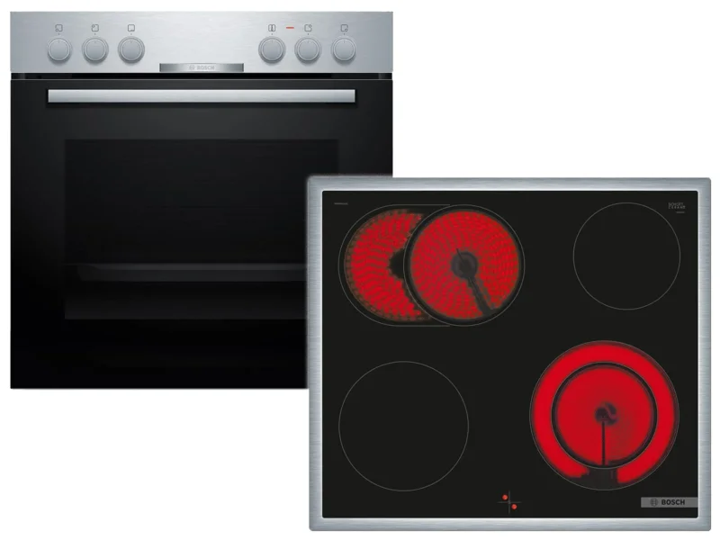 Bosch HND211CS63 Set Einbauherd HEA510BS3 + Glaskeramikkochfeld NKN645GA2E
