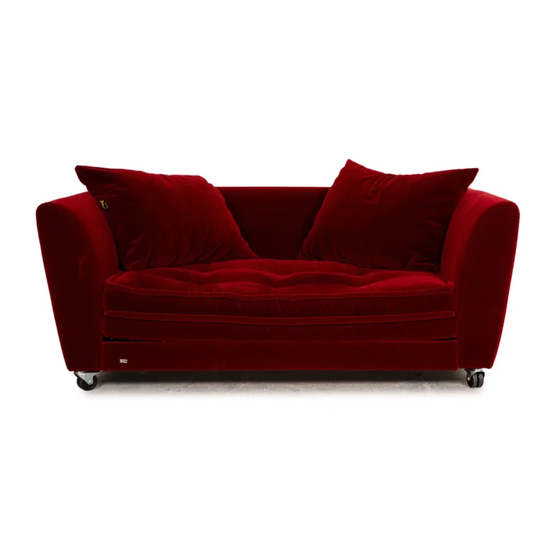 Bretz Monster Stoff Sofa Rot Zweisitzer Couch Funktion Schlaffunktion