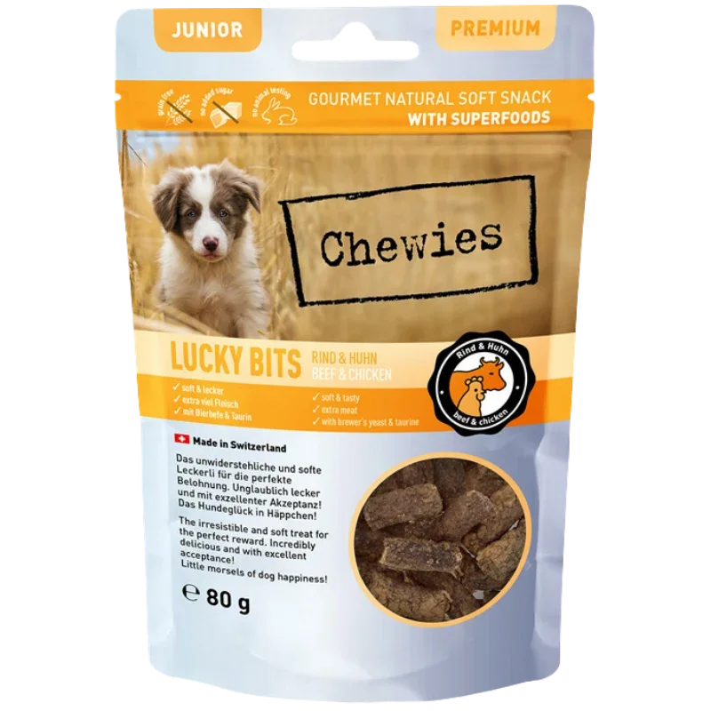 Chewies LUCKY BITS Rind & Huhn Junior 80 g