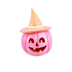 Halloween-KÃ¼rbis aus Harz - Rosa & Pastell-Orange - 17 cm