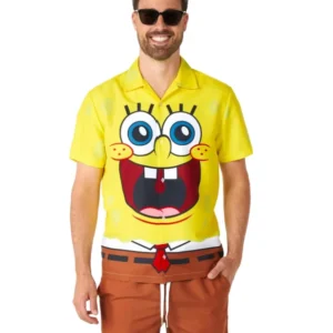 Costume d'été Bob l'Eponge pour adulte jaune et marron