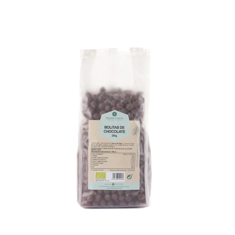 Bolitas de chocolate cereales desayuno ECO Planeta Huerto 250 g