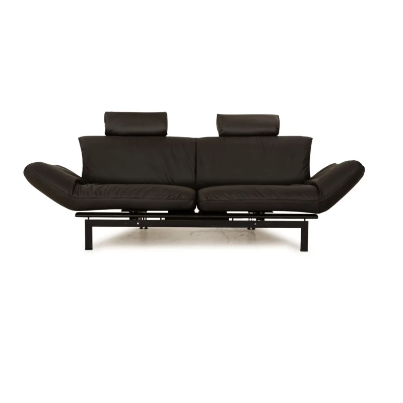 de Sede DS 140 Zweisitzer anthrazit grau Sofa veganes Leder (Mikrofaser) Neubezug Funktion