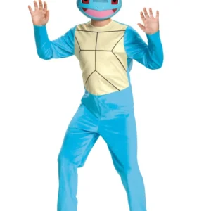 Déguisement Carapuce Pokémon™ classique pour enfant bleu et jaune avec masque