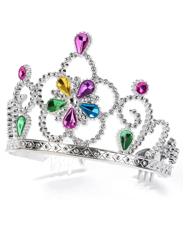 Vue de profil avec peignes de maintien du diadème de princesse