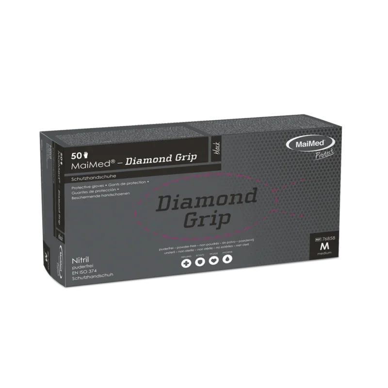 MaiMed-Diamond Grip Nitrilhandschuh mit Diamant-Texturierung