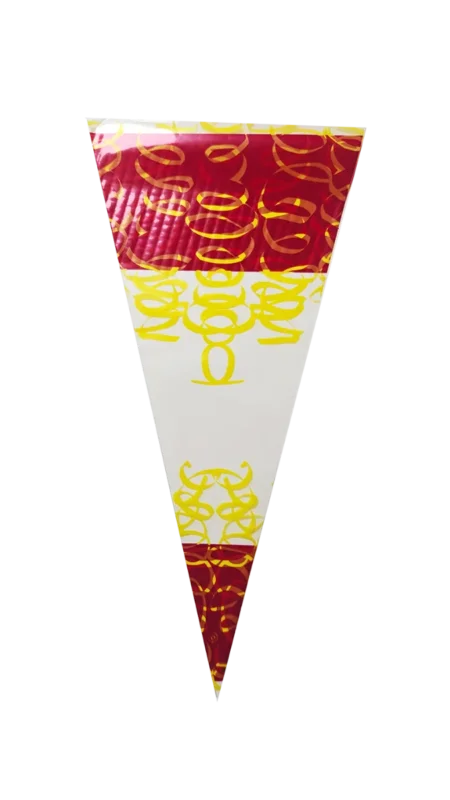 Conical bag 18x37cm 0.5 pounds red/yellow (250 pcs)