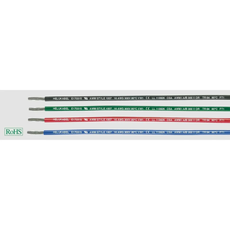 Klimaprime - Aderleitung HEL UL-Style 300V AWG18 UL-Style 300VAWG18sw sw PVC-Datenleitun − 305 Meter