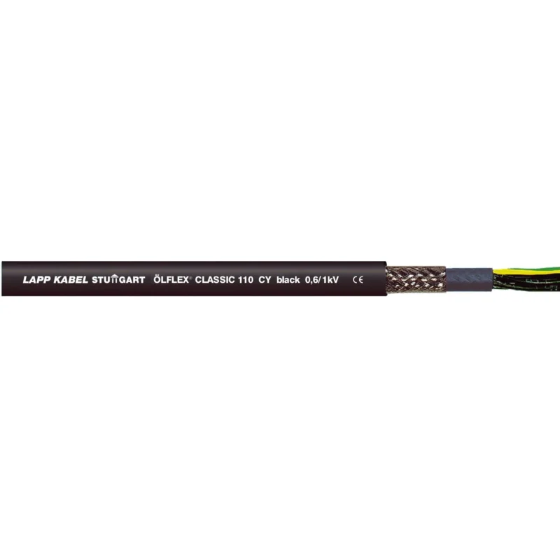 Lapp Kabel&Leitung - Energiekabel >= 1 kV, für ortsveränderlichen Einsatz ÖLFLEX CLASSIC 110 CY BK 1121320/500 0,6/1kV 12G1,5 − 500 Meter