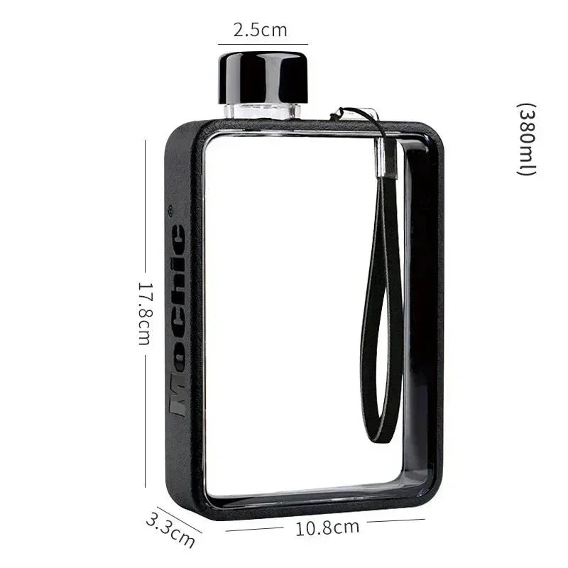 Brehn | Flache transparente Wasserflasche
