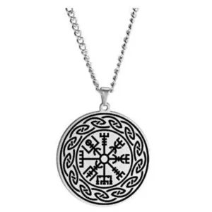 Halskette Edelstahl Vegvisir Celtic Rand Karabiner - chic - net.de