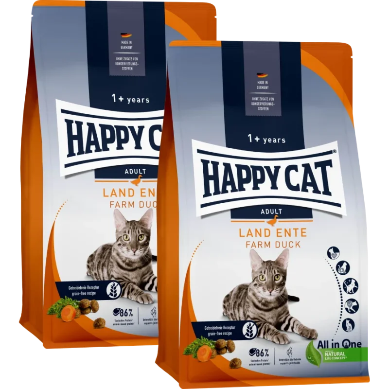 Sparpaket Happy Cat Culinary Land Ente 2 x 4 kg