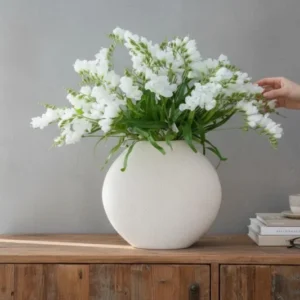 Künstliche Fresien Weiß – Eleganter Fresienzweig aus Seidenblumen | Romantische & Frühlingsdeko - Kranzshop