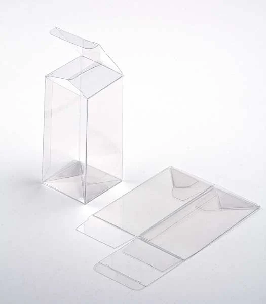 Plastic Gift Boxes 7.6x7.6x15.2cm Crystal Clear with Autolock Bottom