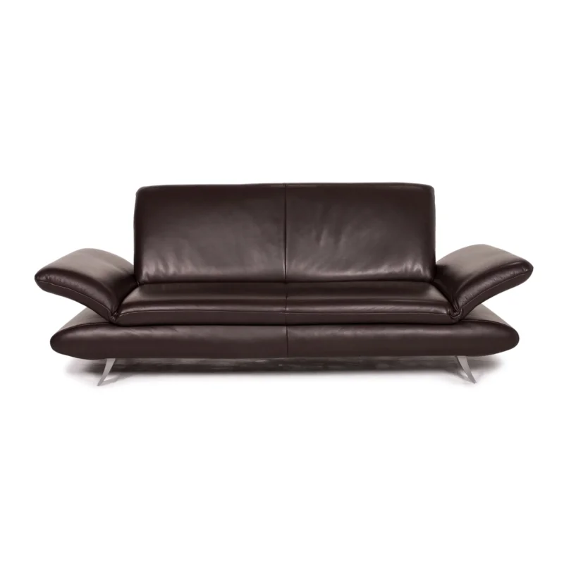 Koinor Rossini Leder Sofa Braun Dunkelbraun Zweisitzer manuelle Funktion Couch