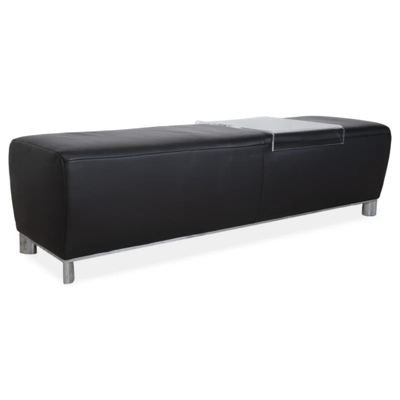 Koinor Volare Eleganter Leder-Hocker in Zeitlosem Schwarz