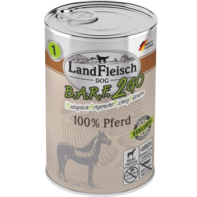 LandFleisch B.A.R.F.2GO Exklusiv Pferd 400 g