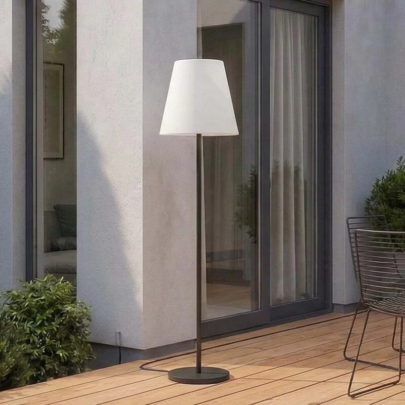 Lucande Terrassenleuchte Jaimy LED Gartenlampe Stehleuchte schwarz 150cm IP65 - 4251911764482