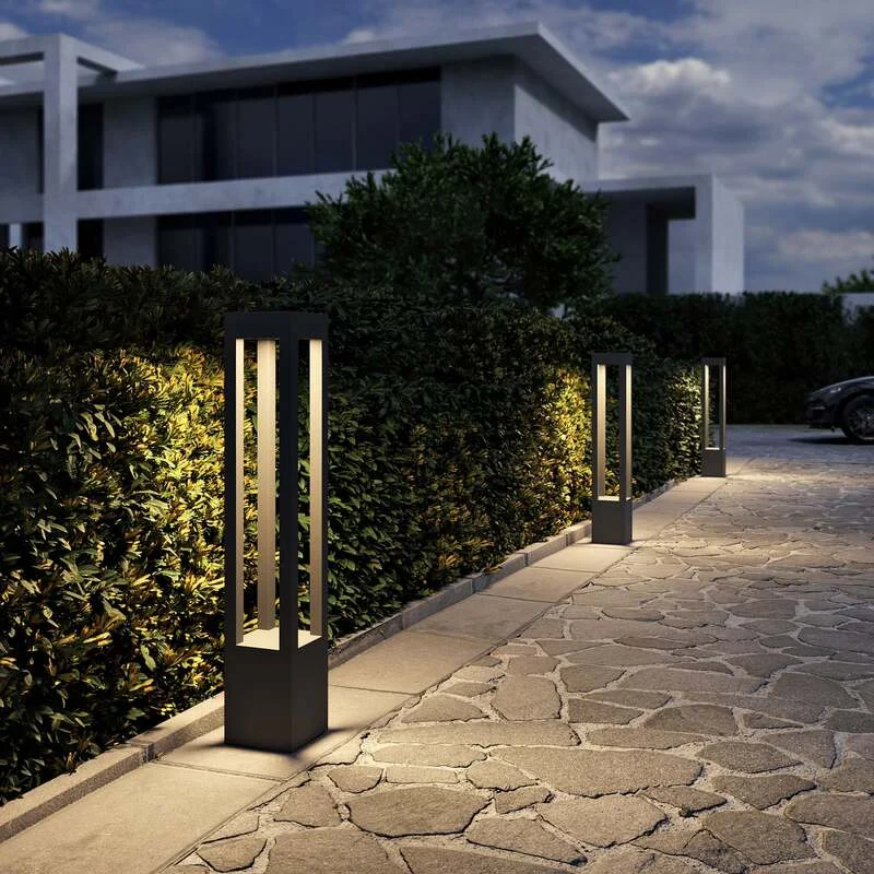 Arcchio Pollerleuchte Gartenleuchte Lienna LED Außenlampe grau 90cm IP65 850lm - 4251096592795