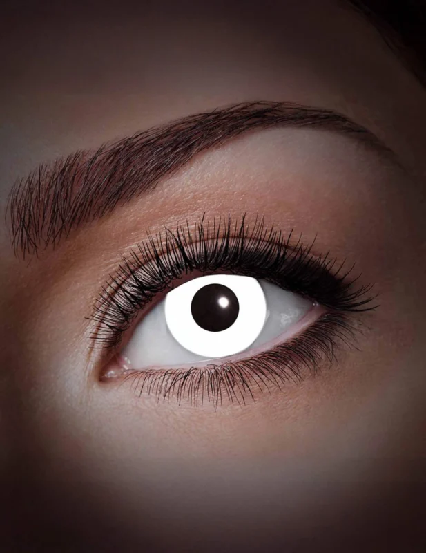 Lentilles fantaisie UV pour adulte blanc