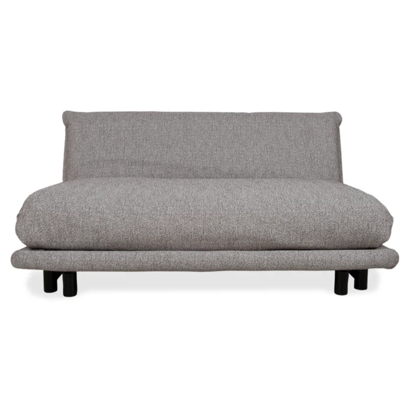 Ligne Roset Multy Dreisitzer Stoff Grau Schwarz manuelle Schlaffunktion Schlafsofa Couch Neubezug
