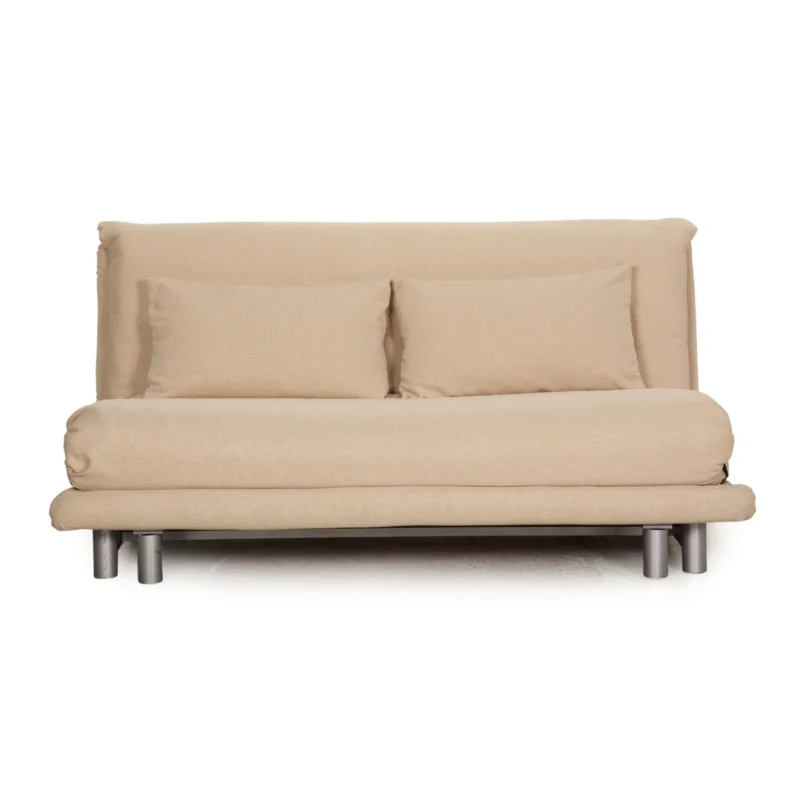 ligne roset Multy Stoff Sofa Creme Dreisitzer Couch Schlafsofa Neubezug