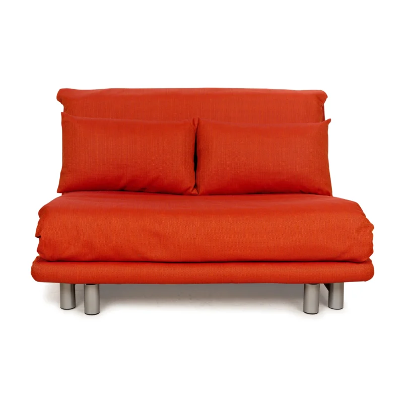 Ligne Roset Multy Stoff Zweisitzer Orange Rot Neubezug manuelle Funktion Schlaffunktion