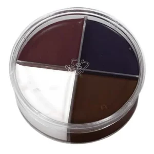Kit de maquillage 4 couleurs pour adulte et enfant blanc marron bordeaux et noir