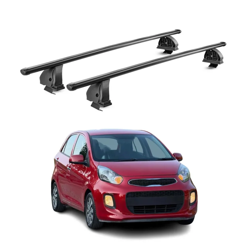 Stahl Dachträger für Kia Picanto II 2011-2017 TÜV Abschließbar 2tlg Schwarz