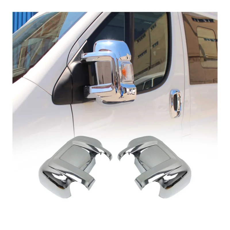 Spiegelkappen Spiegelabdeckung für Citroen Jumper 2006-2026 Chrom ABS Silber