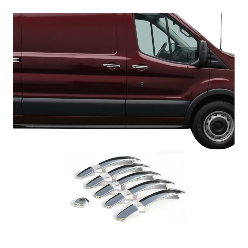 Chrom Türgriff Blende für Ford Transit 2015-2026 5-Tür Edelstahl 11x