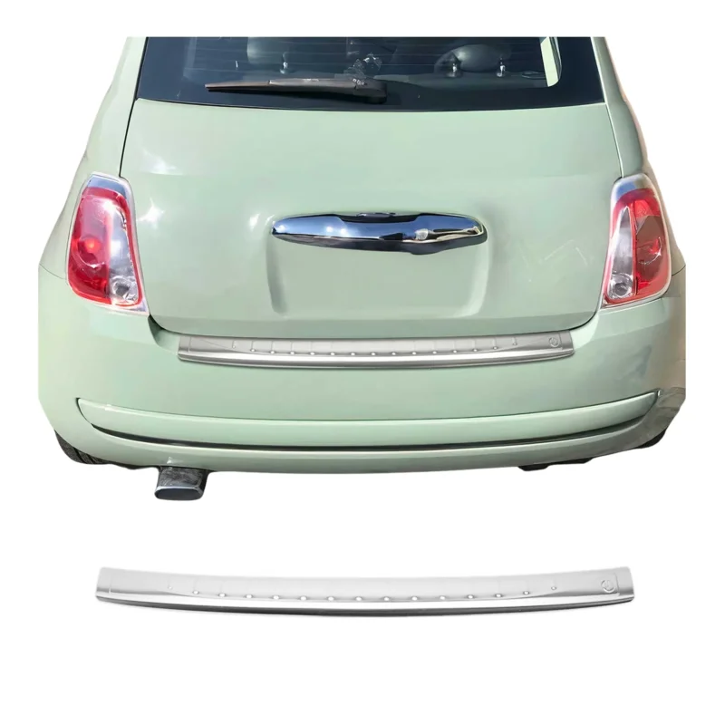 Ladekantenschutz Stoßstange für Fiat 500 / 500C 2007-2024 Edelstahl gebürstet