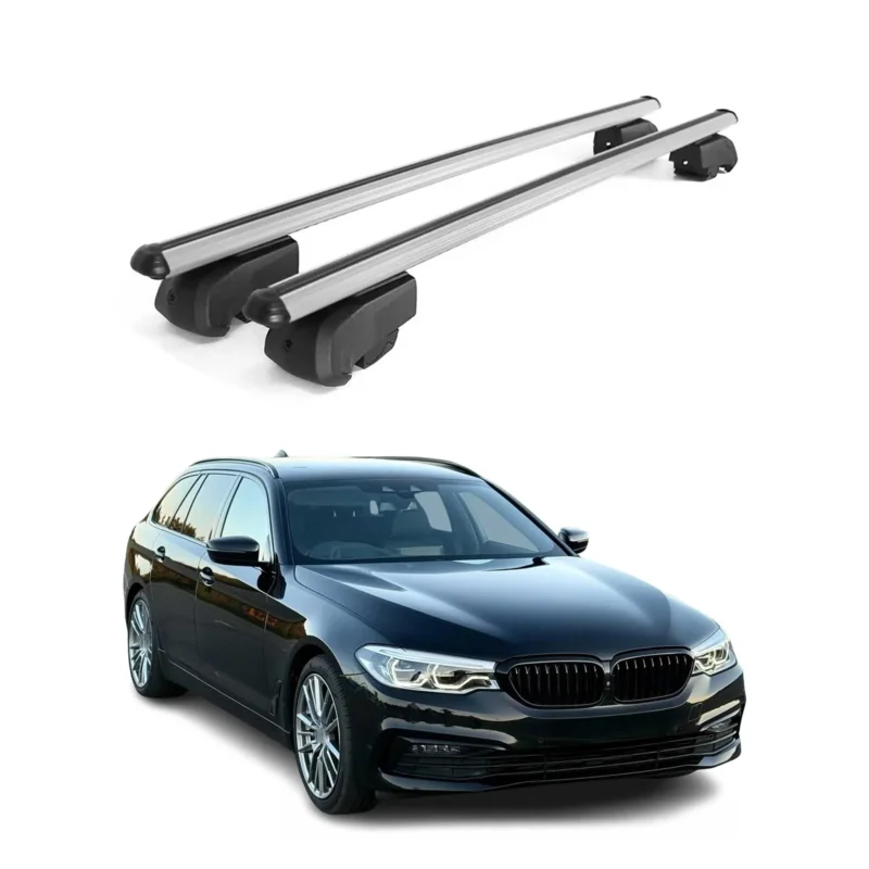 Dachträger Grundtäger für BMW 5er Touring G31 2017-2023 75kg Alu Silber 2 tlg