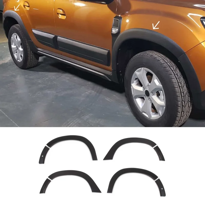 Radläufe Kotflügel Verbreiterung für Dacia Duster mk2 2018-2024 ABS Schwarz 4tlg