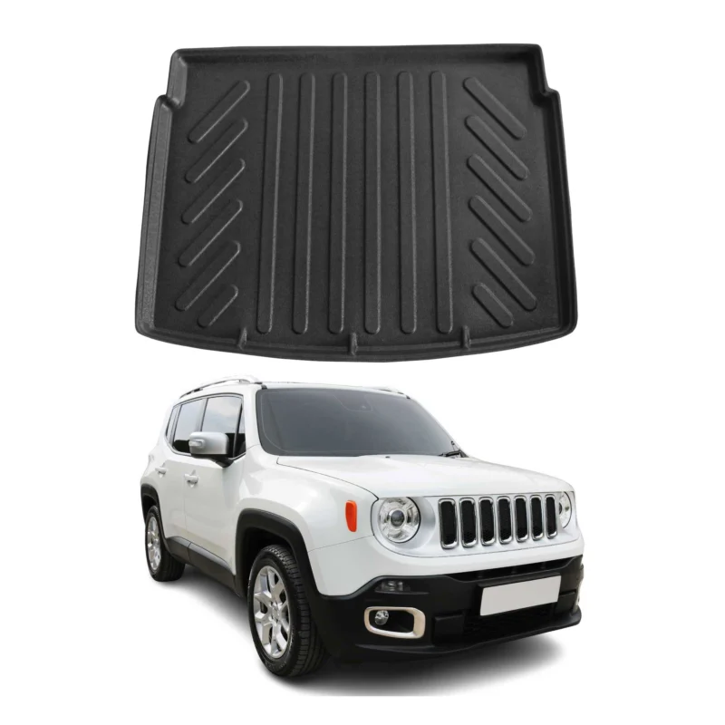 Kofferraumwanne Laderaumwanne für Fiat 500X 2015-2024 Gummi TPE Schwarz