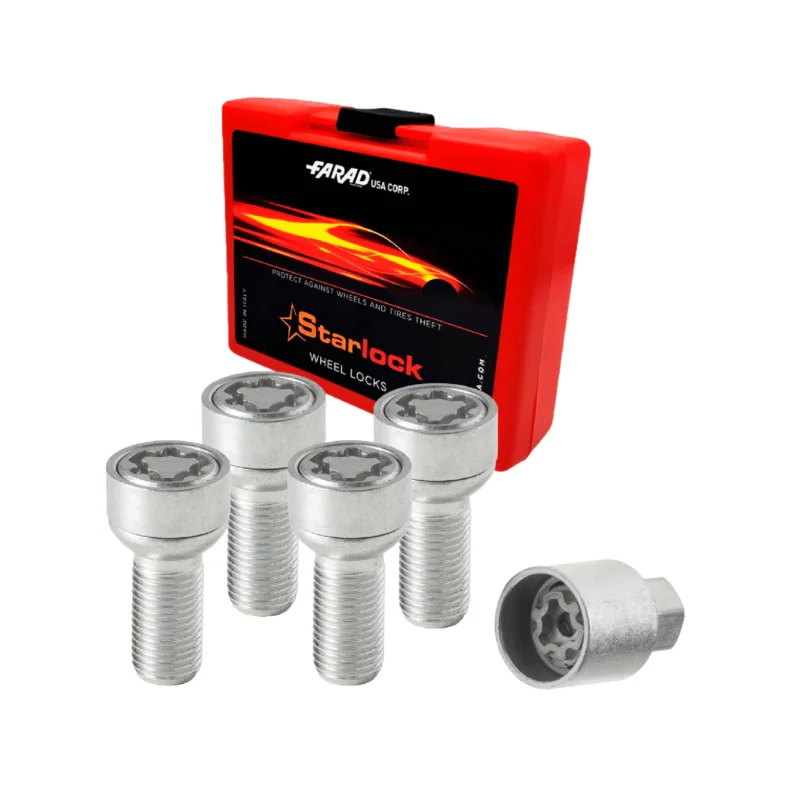 Radschloss Satz für Mercedes Klasse GLA ab 2014 Felgenschloss Silber 4x M14X1.5