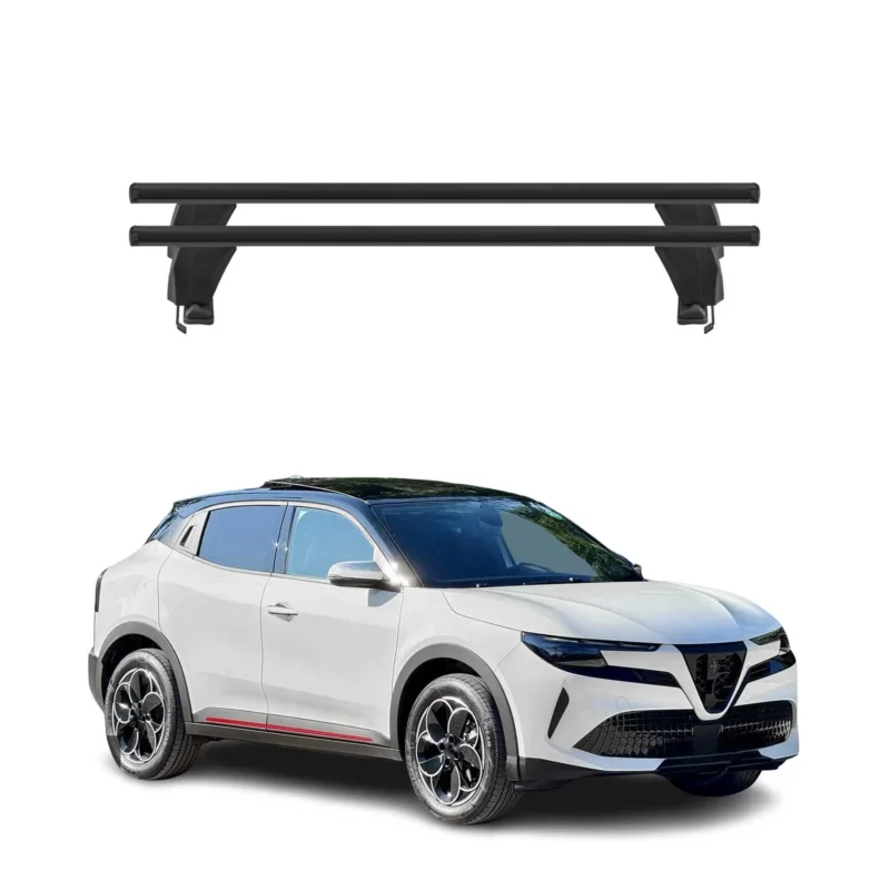 Menabo Dachträger Grundtäger für Alfa Romeo Junior 2024-2026 50kg Alu Schwarz 2x