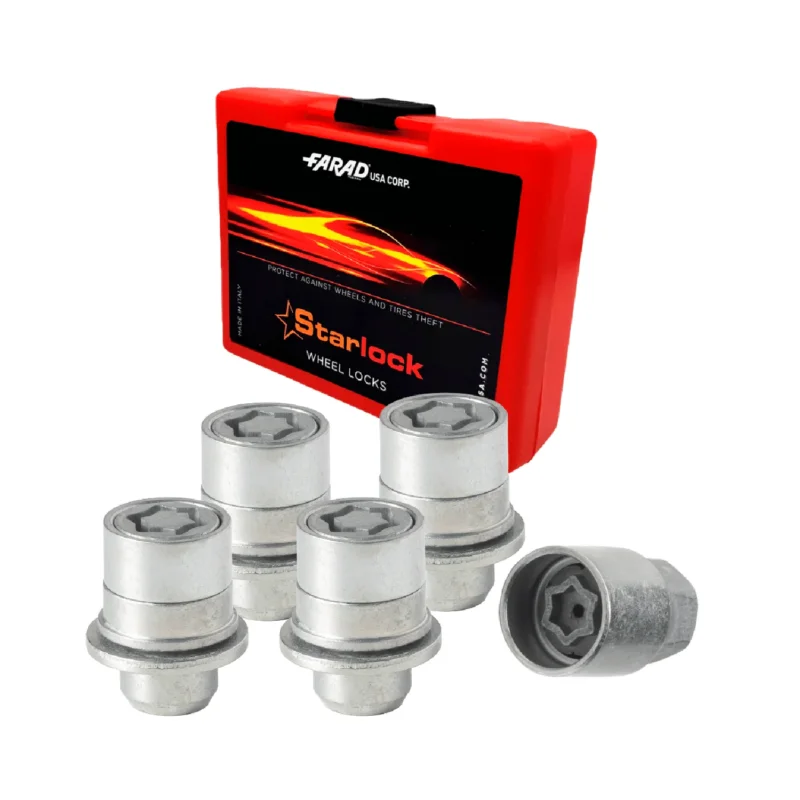 Radschloss Satz für Mitsubishi Lancer Evolution / Sport ab 2008 Silber M12X1.5