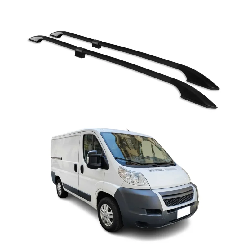 Dachreling Relingträger für Citroen Jumper 2006-2026 L1/H1 Alu Schwarz 4 tlg